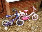 2 GIRL'S Bicycles,  Two girls bikes,  one pink,  one....