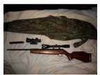 powerful webley 22 air rifle + deerfield scope + red dot....